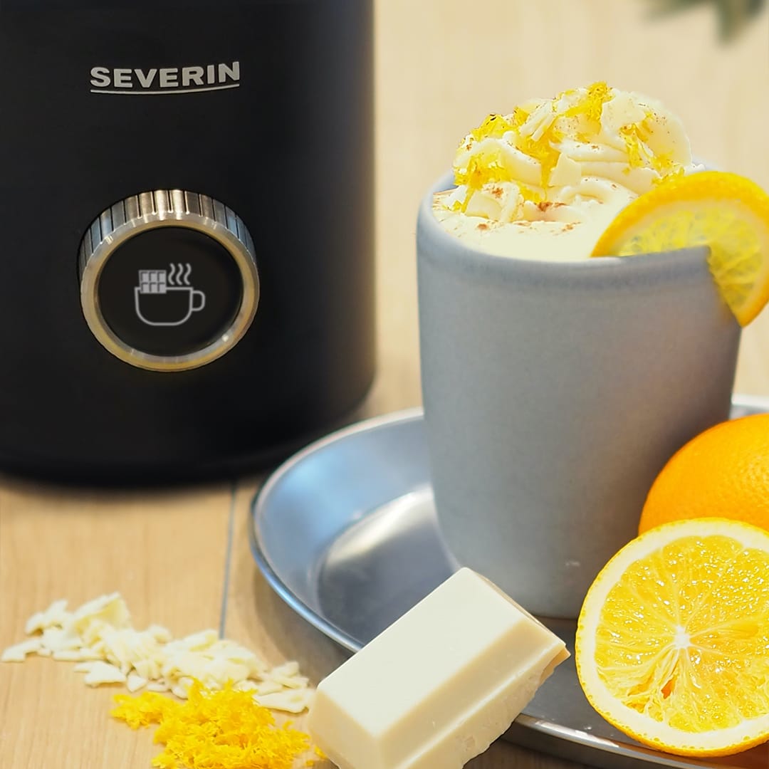 Leckeres Rezept: Heiße weiße Schokolade mit Orange - SEVERIN (Official)