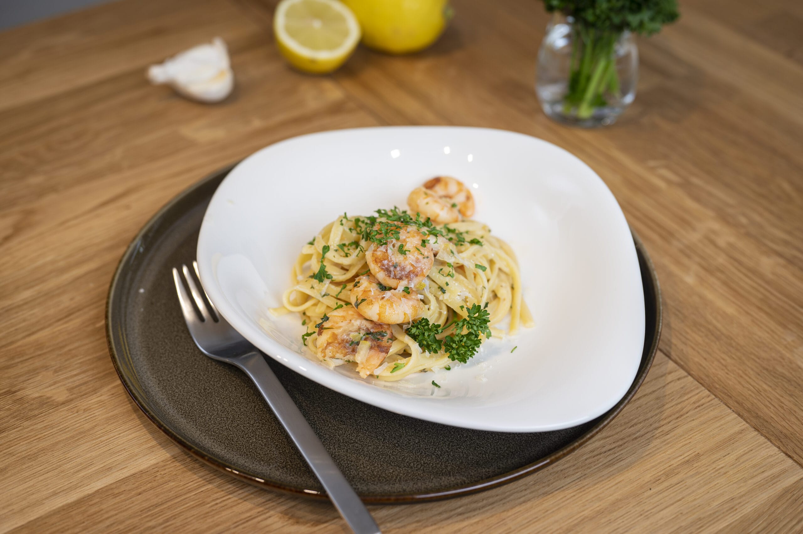 Pâtes aux crevettes avec beurre à l&amp;#39;ail - SEVERIN (Official)
