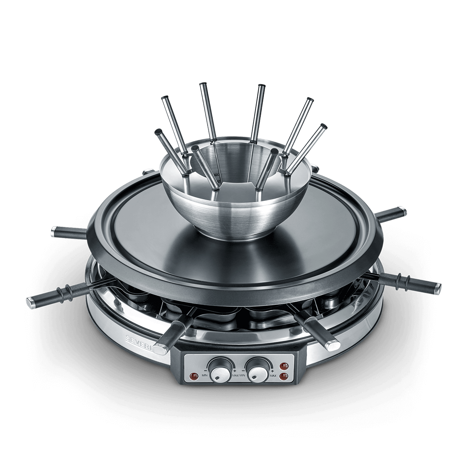 SEVERIN Combiné Raclette - Fondue pour 8 personnes RG 2348