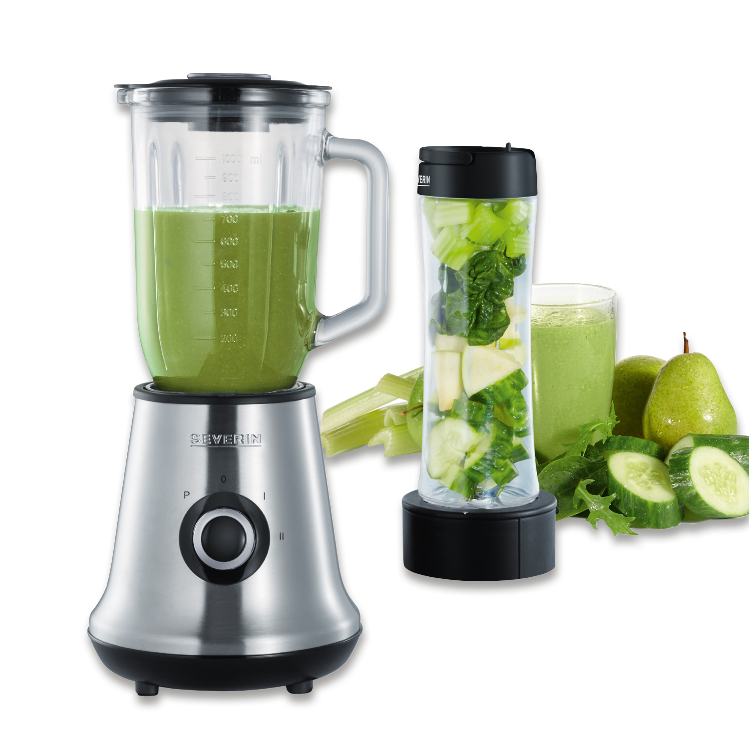 SEVERIN Multimixeur + Smoothie Mix & Go SM 3737