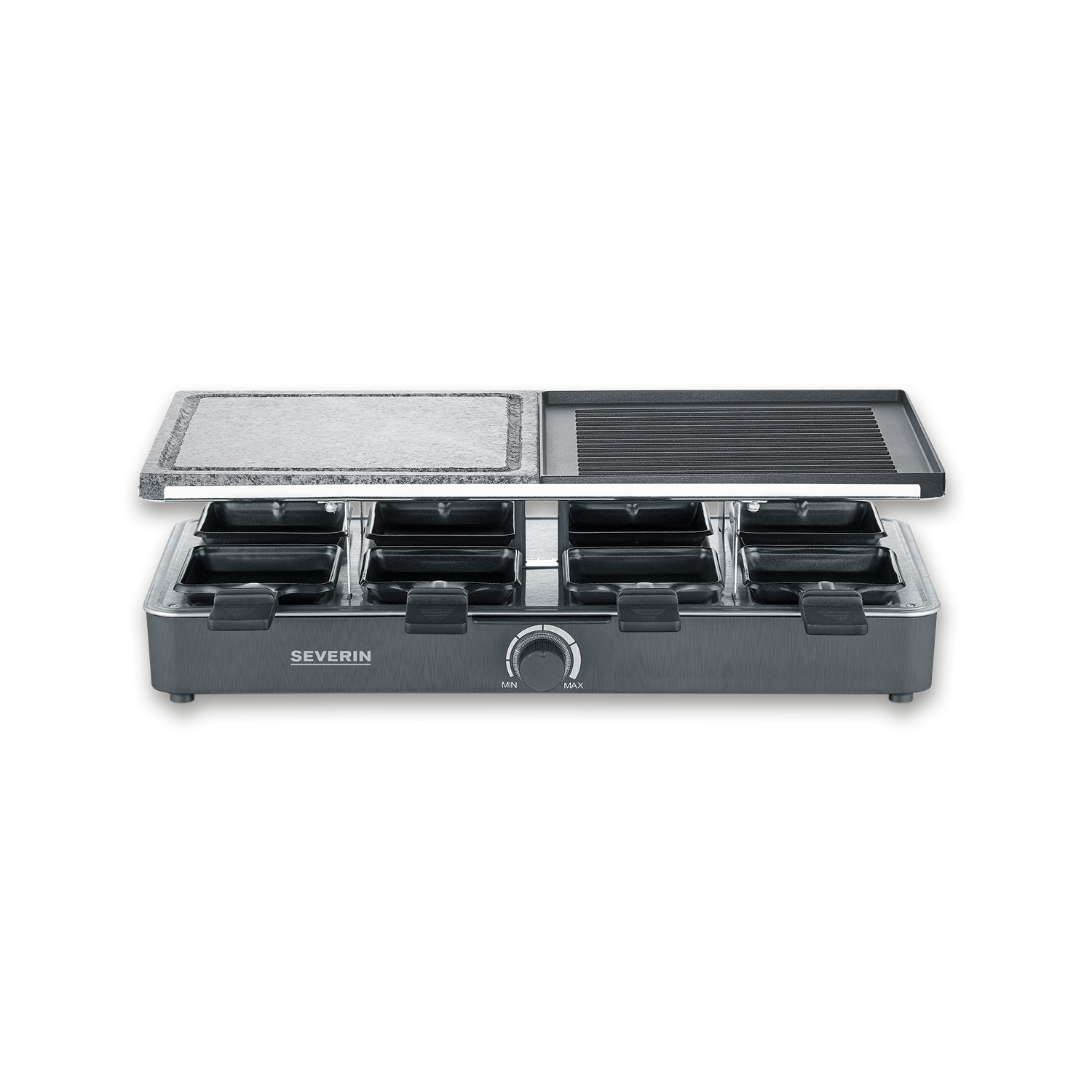 Raclette-Grill mit Naturgrillstein u. Grillplatte