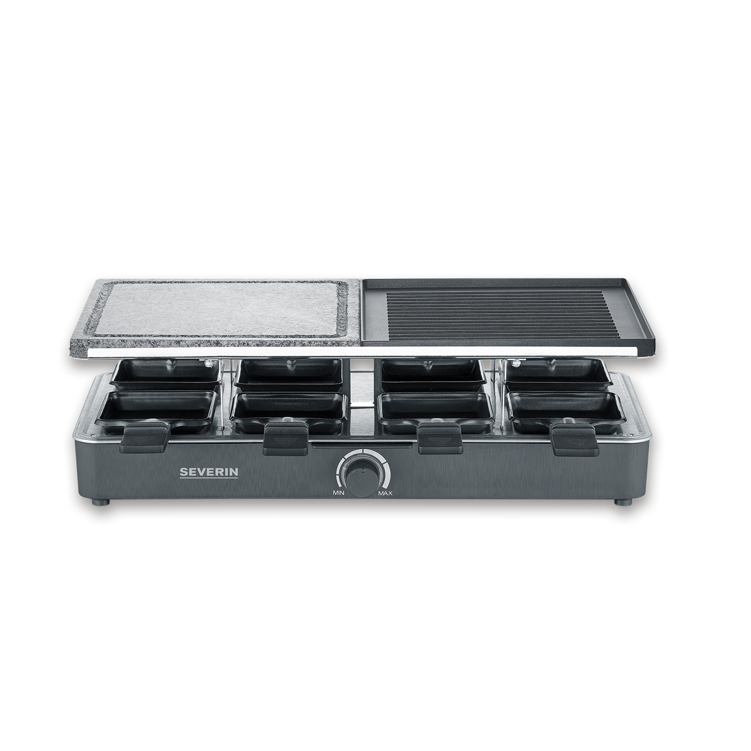 Raclette-Grill mit Naturgrillstein u. Grillplatte