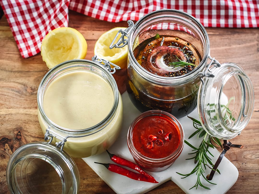 Dreierlei Grillmarinaden