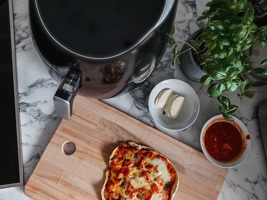 Heißluft-Fritteusen-Pizza