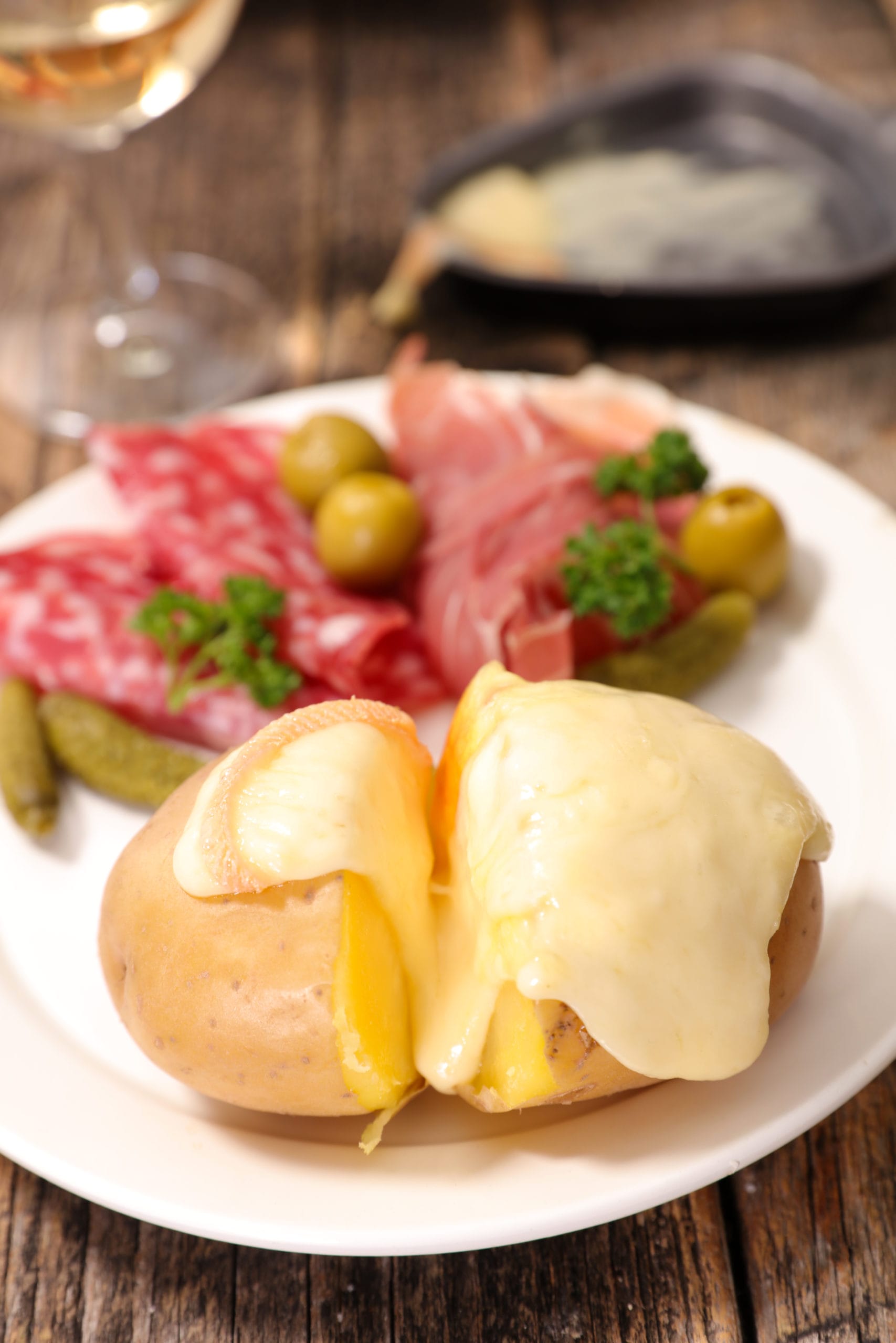 Raclette mit Kartoffeln