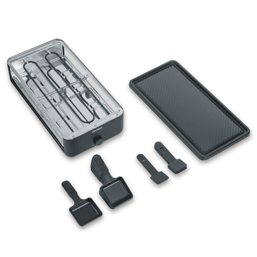 severin-raclette-und-fondue-pg-2365-black-line-lite-raclette-grill-mit-grillplatte-8