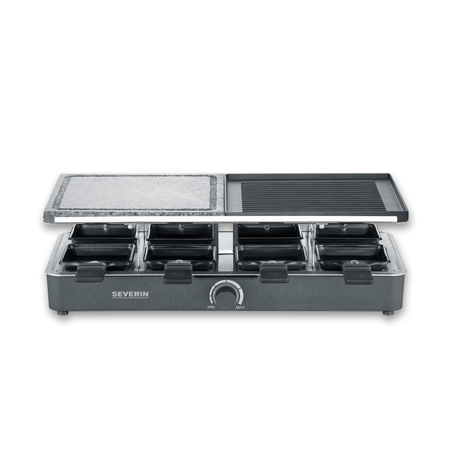 Raclette-Grill mit Naturgrillstein u. Grillplatte