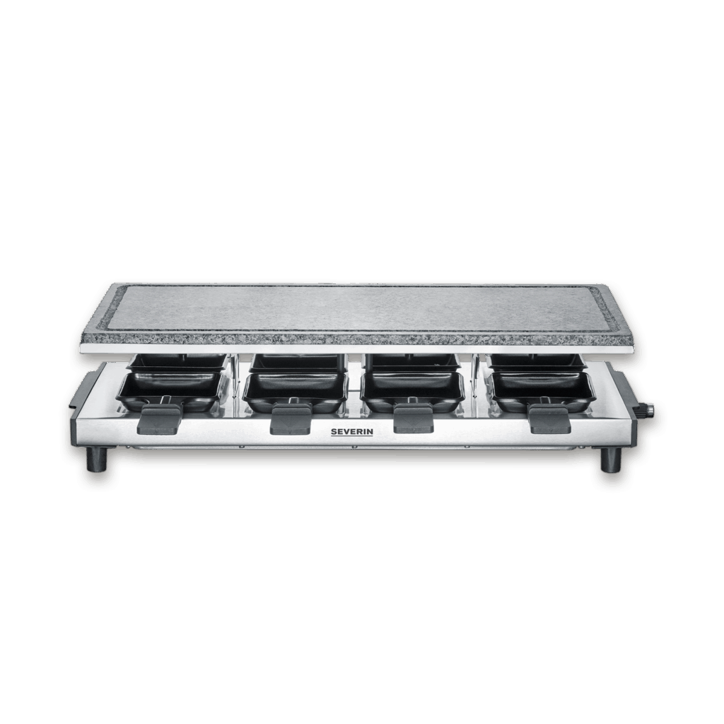 severin-raclette-und-fondue-rg-2374-raclette-mit-naturgrillstein