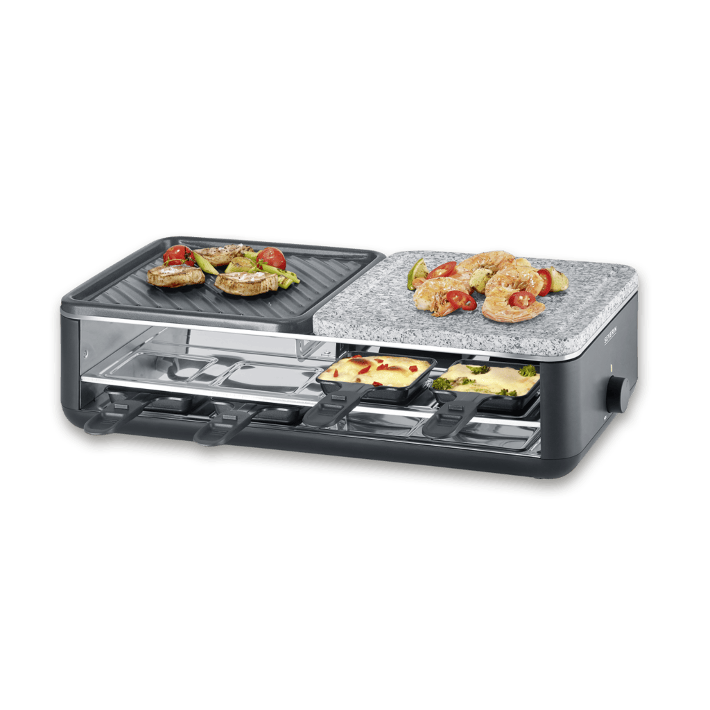 severin-raclette-und-fondue-pg-2366-black-line-lite-raclette-grill-mit-naturstein-und-grillflaeche-3
