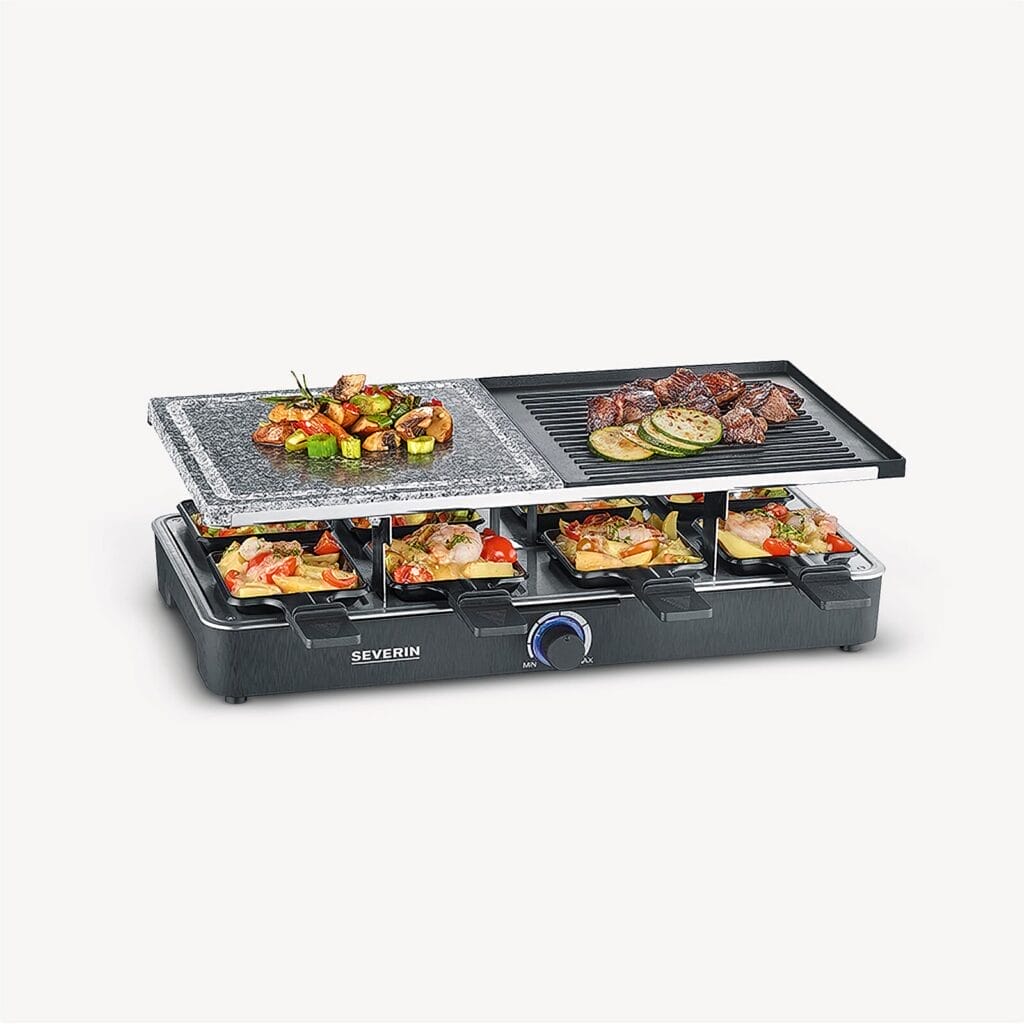 severin-raclette-und-fondue-rg-2371-raclette-grill-mit-naturgrillstein-und-grillplatte-1