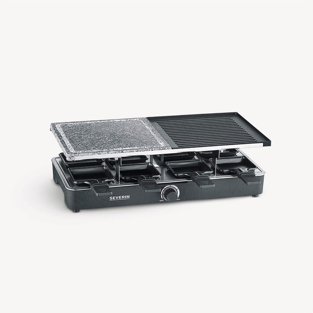 severin-raclette-und-fondue-rg-2371-raclette-grill-mit-naturgrillstein-und-grillplatte-2