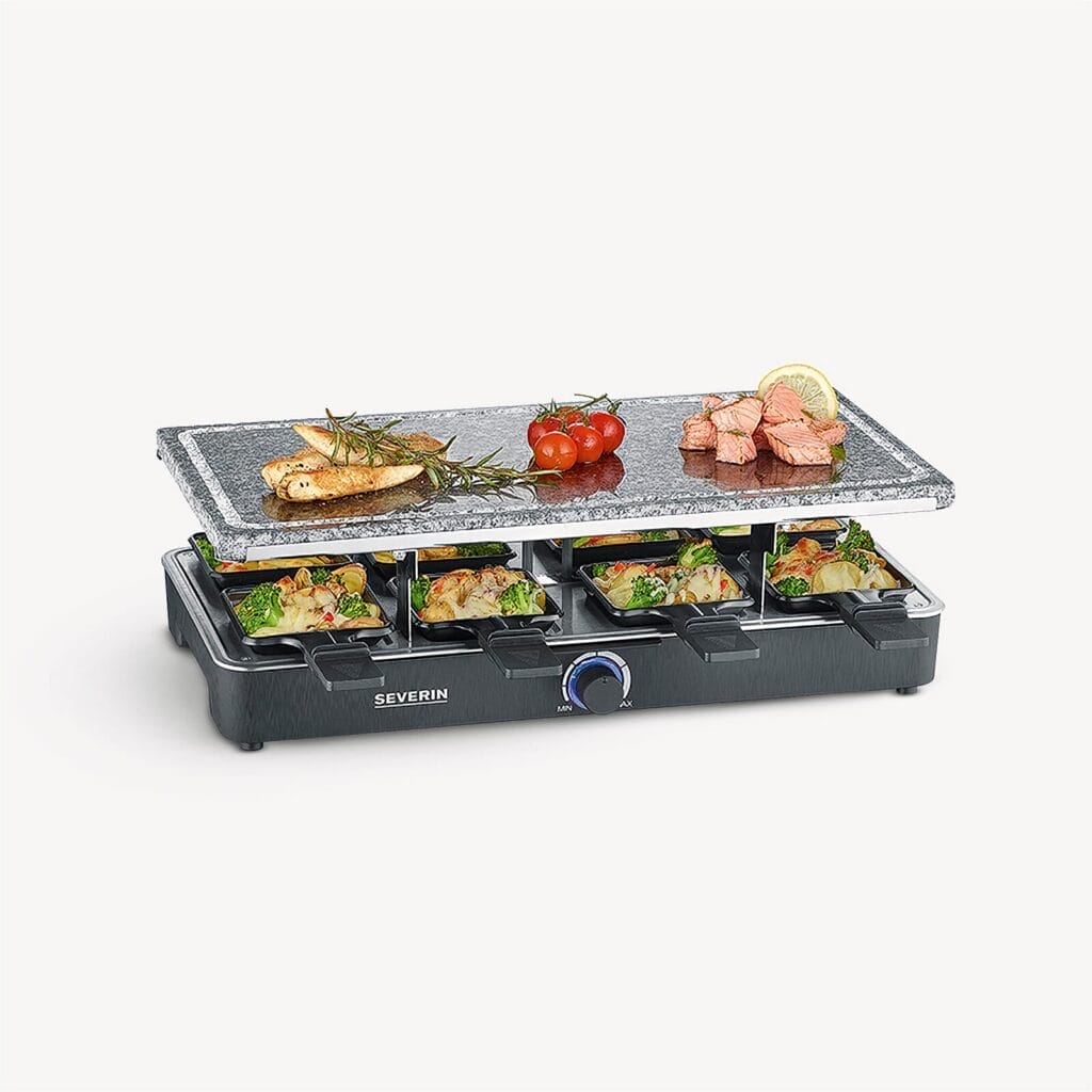 severin-raclette-und-fondue-rg-2372-raclette-partygrill-mit-naturgrillstein-1
