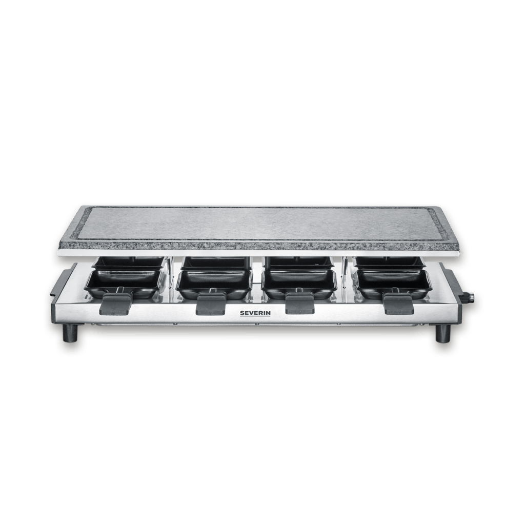 severin-raclette-und-fondue-rg-2374-raclette-mit-naturgrillstein