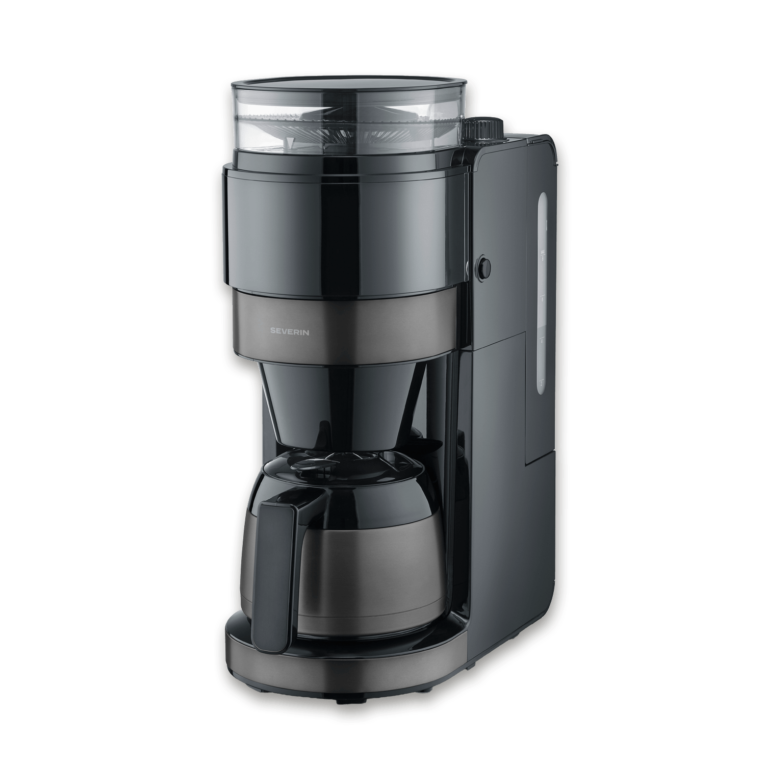 SEVERIN S-Taste AromaOne Machine à café filtre avec broyeur et verseuse isotherme KA 4831